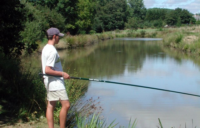 Pêche dans l'étang