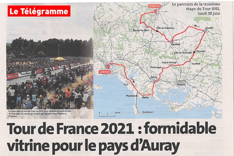 Tour de France 2021 en Bretagne - Camping Mané Guernehué Golfe du Morbihan